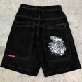 thumbnail image 1 of 2024 Y2k hombres pantalones cortos estampado Harajuku pantalones vaqueros holgados para hombres Hip Hop pantalones cortos casuales verano otoño pantalones cortos vaqueros góticos S-3XL, 1 of 5