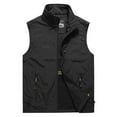 thumbnail image 1 of DPTALR Men's Work Clothes Jacket Solid Color Stand Collar Multiple Pockets Outdoor Sports Photography Leisure Vest Coat, 1 of 2