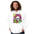 thumbnail image 5 of Trippy Psychedelic Mushroom Skull Unisex Plus Fleece Graphic Hoodie Brisco Brands 2X, 5 of 6
