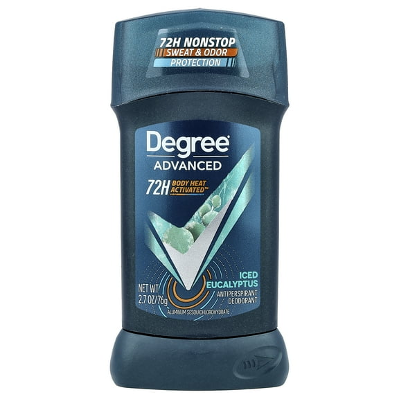 Degree Advanced, 72H Body Heat Activated™, Antiperspirant Deodorant, Iced Eucalyptus, 2.7 oz (76 g)