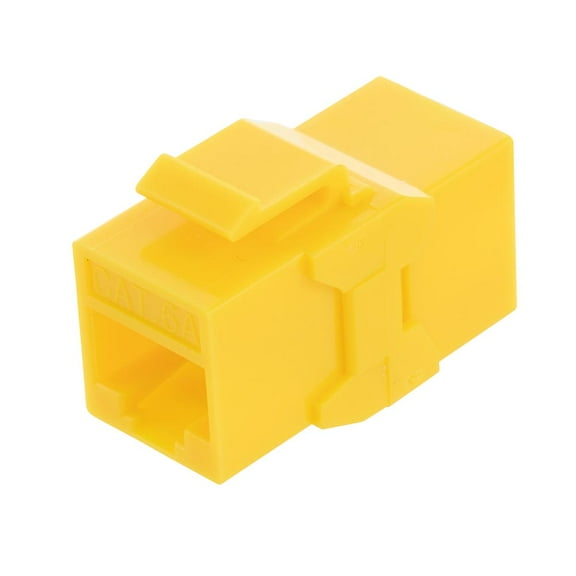 NavePoint CAT6A UTP Inline Keystone Coupler, 25 pack, Yellow