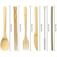 thumbnail image 4 of QUTETN Set of 2 Bamboo Utensils Cutlery Reusable Cutlery Travel Set Bamboo Spoon Fork Knife Brush Chopsticks and Straw Portable Utensils With Case, 4 of 4