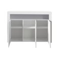 thumbnail image 5 of 51" LED Lights Storage Cabinet,High Gloss Kitchen Sideboard Buffet Cabinet with 2 Doors and 1 Open Shelf,Wood Kitchen Cupboard Buffet,Display Cabinet TV Stand,for Hallway Kitchen Dining Room, 5 of 9