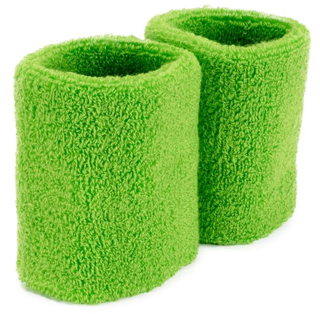 Green Details about   Wrist Sweat Bands 2 Pack 