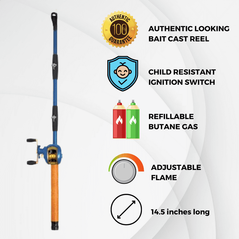 G.E.I.® Bait Cast Fishing Pole BBQ Lighter – Multipurpose Lighter