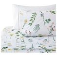thumbnail image 2 of Ultra Soft Silky Deep Pocket Rich Printed Bedding Rayon from Bamboo All Season 6 Pieces Sheet Set with 4 Pillowcases, Colorful Floral Forest Pattern Queen Size, 2 of 8