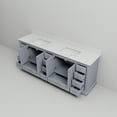 thumbnail image 6 of Dukes 84 in. W x 22 in. D Dark Grey Double Bath Vanity and White Quartz Top, 6 of 9