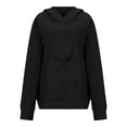 thumbnail image 6 of Pet Pouch Hoodie for Women with Kangaroo Pocket,Cat Dog Carrier Hoodies,Winter Warm Fleece Pullover Soft Lightweight Sweatshirts for Pet Animal Lover, 6 of 6