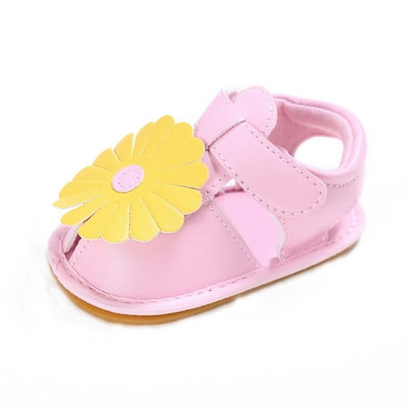 

Toddler Sandals Girl Flowers Boys First Walkers Shoes Pink Size 12