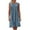 Blue, variant on Busydd Summer Dresses for Women 2025 Plus Size Dresses S-5XL Solid Color Round Neck Linen Dress Short Sleeve Oversized Sundresses for Women Trendy Pleated Casual Dresses for Women Beige S