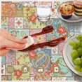 thumbnail image 6 of Pioneer Flower Floral Print Pattern Round Tablecloth 60 X 60 Inch, Wrinkle Resistant Wipeable Table Cloth for Kitchen Dining Picnic Patio Party, 6 of 6