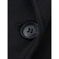 thumbnail image 5 of Genuiskids Men Fall Winter Trench Coat Warm Woolen Slim Fit Jacket Business Long Overcoat Lapel Long Sleeves Single Breasted Well-Fitting Outerwear with Pockets, 5 of 8