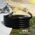 thumbnail image 4 of Enchufes de cable de extensión, calibre 16, 3, 60 m, para exteriores, negros, impermeables, 4 of 7