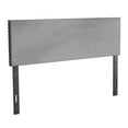 thumbnail image 2 of Castle Place Upholstered Nailhead Trim Velvet Headboard, Silver Grey, King, 2 of 7