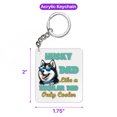 thumbnail image 5 of Siberian Husky Dad Like a Regular Dad Only Cooler Happy Father's Day Acrylic Keychain Husky Dog Lover Gifts Collar Charm Tag Keyring - 02007, 5 of 5