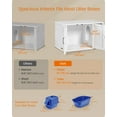 thumbnail image 3 of Litter Box Enclosure, Modern Cat Litter Box Furniture Hidden, with Front Entry, Double Doors, Handles, Cat House, Side End Table, 33.5 x 19 x 19.5 Inches, Cloud White, 3 of 6