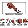 thumbnail image 3 of European Leather Works Rustic Heavy Duty Full Grain Leather Belt for Men - Size 1.53.8 cm Wide & 32" to 46" Length, 3 of 9