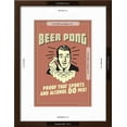thumbnail image 3 of Beer Pong Proof That Sports Alcohol Do Mix Funny Retro Poster, Framed Art Print Wall Art by Retrospoofs Sold by Art.Com, 3 of 6