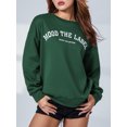 thumbnail image 2 of xiaxaixu Women's Loose Sweatshirt T-Shirts à Manches Longues Col Rond Imprimé Lettre Automne Hiver, 2 of 9