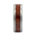 thumbnail image 3 of Metals Jewelry Unisex Tungsten Carbide 8mm Koa Wood Inlay Hammered Inner Edge Wedding Ring, 3 of 4