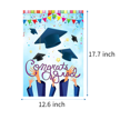 thumbnail image 3 of Rush Congrats Grad Graduation Cap Confetti Flag Garden Banner Celebrate Graduation Season Garden Flags --- Style 12（12.6*17.7 inch） S825, 3 of 3