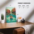 thumbnail image 4 of North Carolina, Quiet Explorer, Boating, Mountain (12x18 Aluminum Art, Indoor Outdoor Metal Sign Decor), 4 of 5