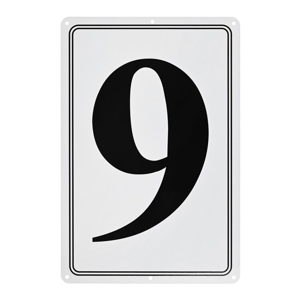 Uxcell Señal de Letra de Aluminio 9, Números de Casa de 11.8 Pulgadas y Letras de Metal