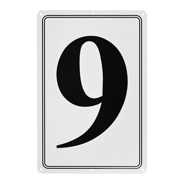 Uxcell Señal de Letra de Aluminio 9, Números de Casa de 11.8 Pulgadas y Letras de Metal
