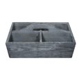 thumbnail image 1 of Cheungs 4939GW Wooden 4 Compartment Gray Wash Caddy, 1 of 3