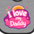 thumbnail image 4 of Inktastic I Love My Daddy Girls Girls Baby Bib, 4 of 4