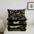thumbnail image 5 of Erosebridal Retro Camo Flag Comforter Sets Full Size, Olive Drab Comforters & Duvets, Camouflage Reversible Duvet Insert, Microfiber Bedroom Decoration, 3-Piece, 5 of 8