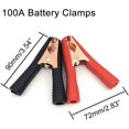 thumbnail image 2 of 2 Pcs 30A Alligator Clips Alligator Clips 12V 24V Jumper Wire for Car Battery Charger 1m, 2 of 5