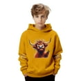 thumbnail image 2 of MAIHAN Boys Hoodies Girls Highland Cow Christmas Hoodies Sherpa Lined Cute Long Sleeve Pullover Xmas Western Sweatshirt Tops(Yellow,3-4 Years), 2 of 6