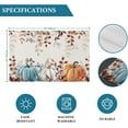 thumbnail image 6 of Fall Thanksgiving Placemats Set of 6, Watercolor Autumn Pumpkins Eucalyptus Leaves Heat Resistant Washable Linen Table Place Mats Party Holiday Decor for Home Kitchen Dining Outdoor Indoor,Blue Orange, 6 of 6