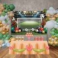 thumbnail image 3 of Football Soccer Field Backdrop Boy's Birthday Balloons Party rations Background Baby Childr's Photoz Photocall, 3 of 8