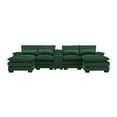 thumbnail image 2 of Modern U-Shape Sectional Sofa, Velvet Upholstered Modular Couch with Console Cup Holders and USB Charging Ports, for Living Room Office Apartment, 2 of 17