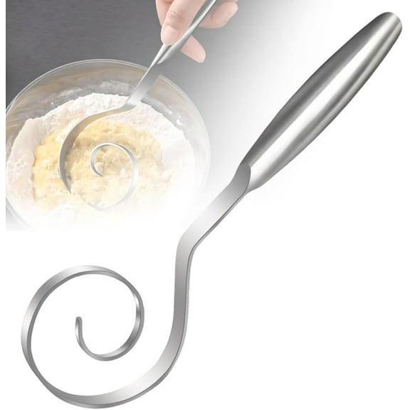 Seamless Dough Whisk for Sourdough, Bread Whisk,2025 New Easy to Clean Stainless Steel Bread Dough Whisk Sour Dough Sourdough Bread Wisk Tool, Utensils for Kitchen Cooking