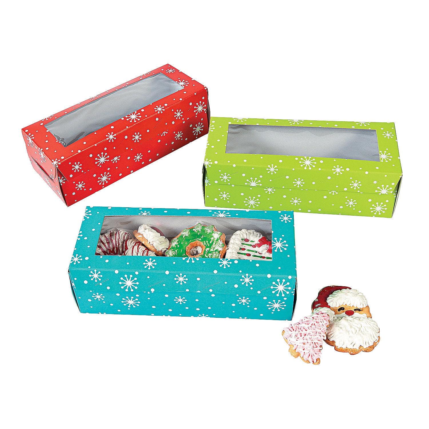 HOLIDAY COOKIE BOXES Party Supplies 12 Pieces