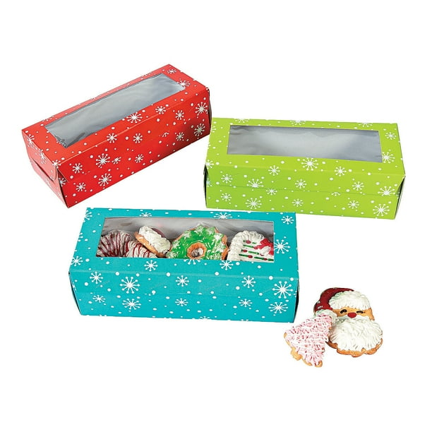HOLIDAY COOKIE BOXES Party Supplies 12 Pieces