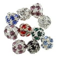 thumbnail image 2 of AMLESO 10 Pieces Assorted Color Round Metal Rhinestone Beads for Jewelry Making Beading, 2 of 8