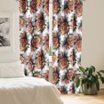 thumbnail image 2 of Ambesonne Floral Curtains, Vintage Roses Scenery Plot, Pair of 28"x84", Pale Orange and Fern Green, 2 of 5