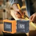 thumbnail image 1 of IP54 Angle Finder 4x90° LCD Digital Display 4 Side Strong Magnetic Angle Gauge Inclinometer 360° 1300mAh Black, 1 of 14