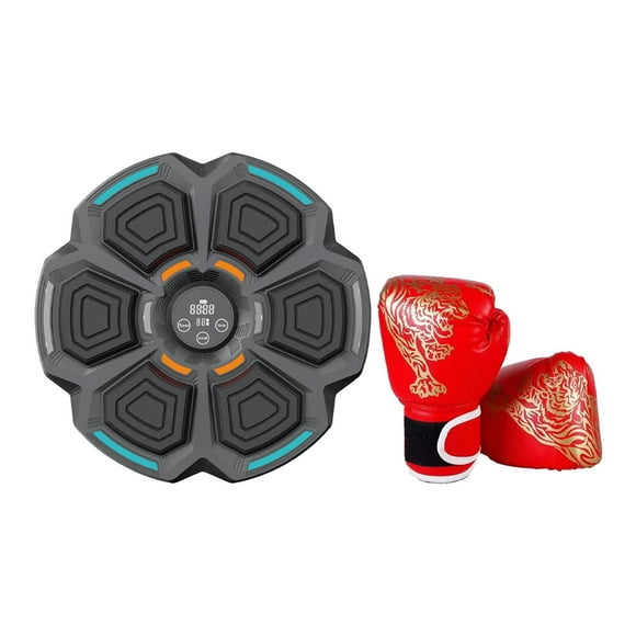 Objetivo de pared para máquina de boxeo inteligente, almohadilla de perforación para entrenador de boxeo, objetivo de pared de boxeo electrónico para Guantes rojos para adultos