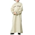 thumbnail image 6 of Mercatoo 𝐌uslim Thobe for Boys 𝐈slamic Clothing Long Sleeve Kaftan Robe Arabic Dress Kids Boys Prayer Dress Ramadan Eid Outfit, 6 of 9