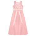 thumbnail image 5 of YONGHS Kids Girls Lace Bridesmaid Dress Long A-Line Chiffon Gown Pink 8, 5 of 6