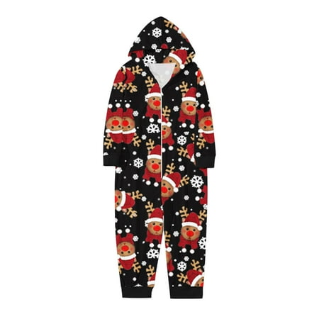 

TAIAOJING Christmas Family Pajamas Matching Sets For Kids With Cute Printed Suit Kids Jumpsuit 8-9 Years