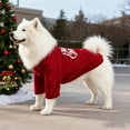 thumbnail image 6 of Zawou Green Fleece Christmas Dog Outfit, Soft Sweater Pajamas with Hood for Small Dogs, Comfortable Cold Weather Coat, Holiday Pet Wear, 6 of 6