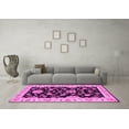 thumbnail image 3 of Ahgly Company Indoor Square Persian Pink Traditional Area Rugs, 4' Square, 3 of 4