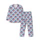 thumbnail image 1 of Fotbe Donut with the USA Fag Pijama de Hombre con Estampado de Manga Larga, Conjunto de 2 Piezas, Ropa de Dormir Suave y Cómoda con Bolsillos-XX-Large, 1 of 7