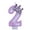 Number 2, variant on Creative Birthday Number Candle for Cake, Light Pink Decorative Party Topper with Diamond Crown, Elegant Celebration Accessory, Home Event Decor, Number 7